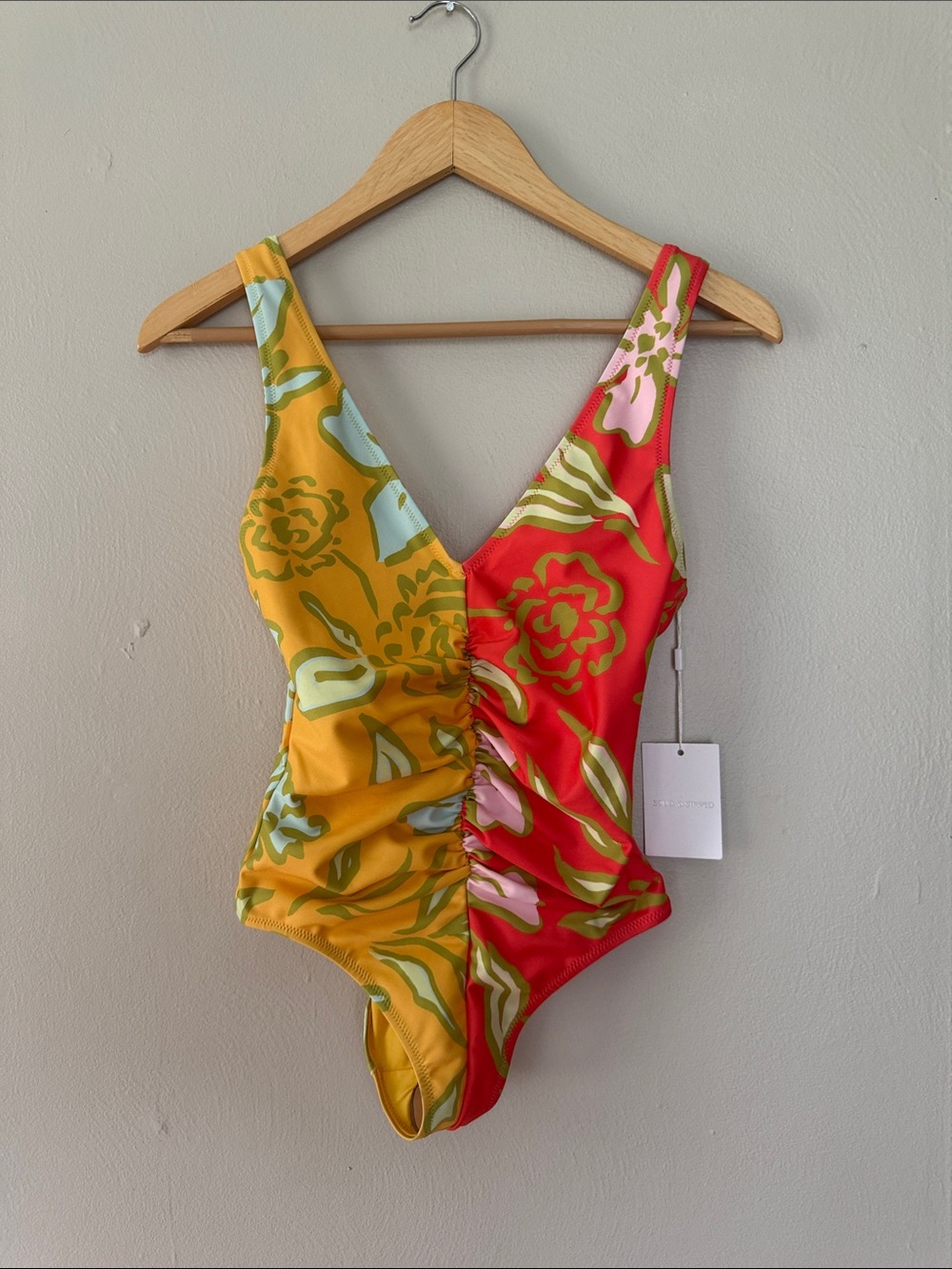 NWT Solid & Striped the Lucia Floral Colorblock One-Piece Swimsuit small
